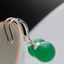 Bông tai hạt tròn mã não Chrysoprase phong cách dân tộc thanh lịch dành cho nữ