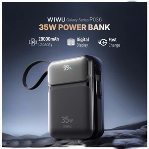 Pin Sạc Dự Phòng 20000mAh WiWU Galaxy Series Wi-P036 - Sạc Nhanh 35W, Đạt Chuẩn 3C, Kèm 2 Cáp C & Lightning