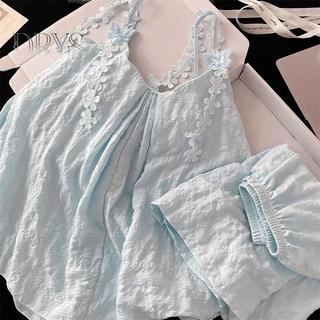 Bộ đồ ngủ dáng rộng có đệm ngực, thoải mái cho mùa hè