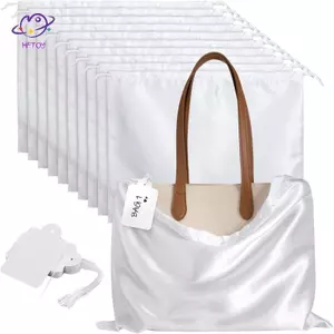 Túi đựng bụi vải lụa HFTOY Túi đựng bụi thời trang Túi dây rút du lịch chống bụi Thi Túi lưu trữ Túi xách ~