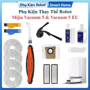 Phụ Kiện Thay Thế Robot Mijia Vacuum 5, Vacuum 5 EU,Chổi Cạnh, Bộ Lọc Hepa, Giẻ Lau, Túi Đựng Bụi