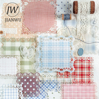 JIANWU Giấy Ren Series Vintage Biên Giới Hoa Cứu Trợ Phong Cảnh Cắt Băng Chất Liệu Giấy Sáng Tạo DIY Rác Tạp Chí Văn Phòng Phẩm