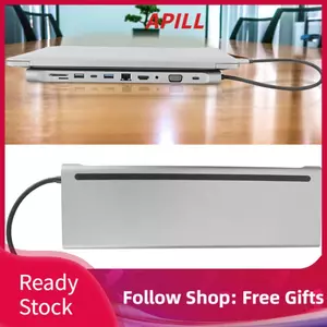 apill Đế mở rộng Hub Type-C 11 trong 1 USB3.1 sang đầu đọc thẻ HDMI Bộ chuyển đổi đa chức năng