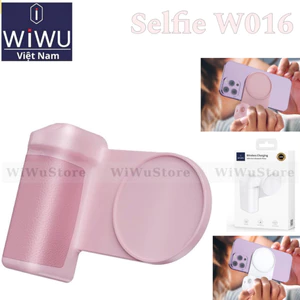 Gậy Selfie Kiêm Sạc Dự Phòng Không Dây WIWU W016 -Pin 4500mAh, Sạc Từ Tính MagSafe,Kết Nối Bluetooth Nhỏ Gọn