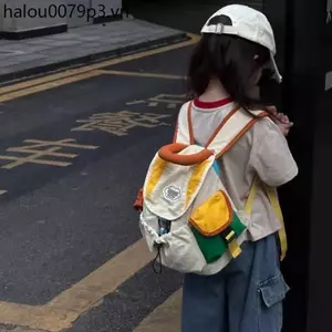 Ba Lô Mẫu Giáo Cho Bé Thời Trang Màu Sắc Tương Phản Trẻ Em Ba Lô Thường Ngày Hàn Quốc Đơn Giản Cha Mẹ-Con Túi Học Sinh Hợp Thời Trang