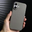 Dành Cho apple 17 Ốp Điện Thoại Hình Học Sọc Ba Chiều Siêu Mỏng 17promax Đen Nguyên Chất Mờ 16