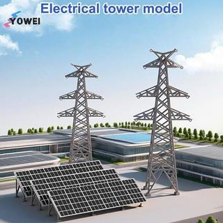 YOWEI 1 Cái 1: 100 / 1: 200 ABS Tháp Điện Áp Cao Mô Hình Đường Sắt Tàu Cát Bàn Bố Trí Cảnh Đồ Chơi Lắp Ráp Mô Hình Mini Tháp Điện VN