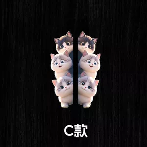 Hoạt Hình Mèo Dễ Thương Xe Miếng Dán Cửa Đường May Xước Bao Miếng Dán B Cột Miếng Dán Kính Hộ Gia Đình Gương Vệ Sinh Miếng Dán 26.3.26
