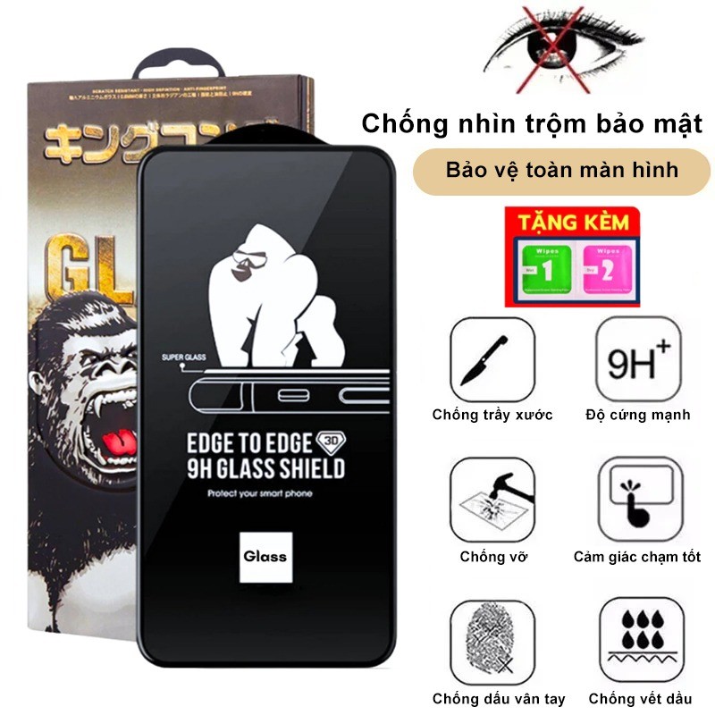 Cường lực 4D chống nhìn trộm cho iPhone 6/6s/7/8/Plus/X/XS/XR/11/12/13/14/15/16/17/Pro/Max/Mini/Air