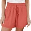 Pealike Nữ Vải Lanh Cotton Quần Short Co Giãn Eo Xếp Ly Đi Biển Quần Short Dây Rút Thường Ngày Ống Rộng Quần Ngắn