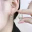 Bông Tai Mạ Rhodium Đá Cubic Zirconia, Sang Trọng Và Lấp Lánh Cho Nữ