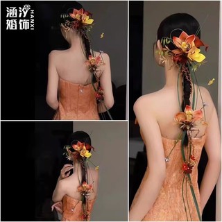 Hanxi Cô Dâu Mũ Đội Đầu Mới - Phong Cách Trung Hoa, Phụ Kiện Tóc & Makeup Cưới OH77