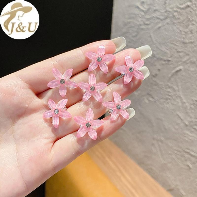JU 10 Chiếc Kẹp Tóc Hoa Nhỏ Cho Trẻ Em Gái, Bộ Phù Hợp Với Mũ Đội Đầu Dễ Thương