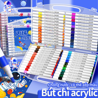 Bút acrylic marker 12/24/36/48/60 màu – Màu sắc tươi sáng, phù hợp cho trẻ em và họa sĩ nghiệp dư.