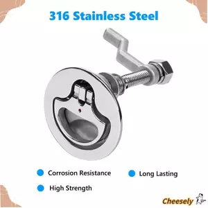Chốt cam thuyền thép không gỉ 316, phù hợp với tấm sau và vít nắp thuyền, thiết kế xả hạng nặng cho tàu biển.
