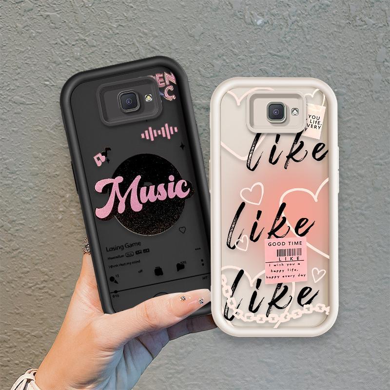 Ốp Lưng Cho Samsung J7 Prime Hoạt Hình Silicone Bé Gái Mềm Ốp lưng TPU Như Âm Nhạc Cô Gái Mắt Thiên Thần Chống Sốc Ốp Lưng