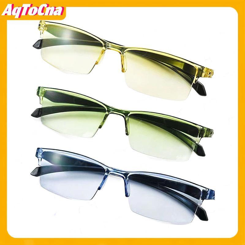 AqToCna - Kính đọc sách không vành siêu nhẹ tự động phóng to, chống tia xanh và bảo vệ bức xạ