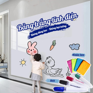 Bảng Trắng Tĩnh Điện Dán Tường - Không Cần Keo, Viết Xóa Dễ Dàng, Lý Tưởng Cho Học Tập & Văn Phòng