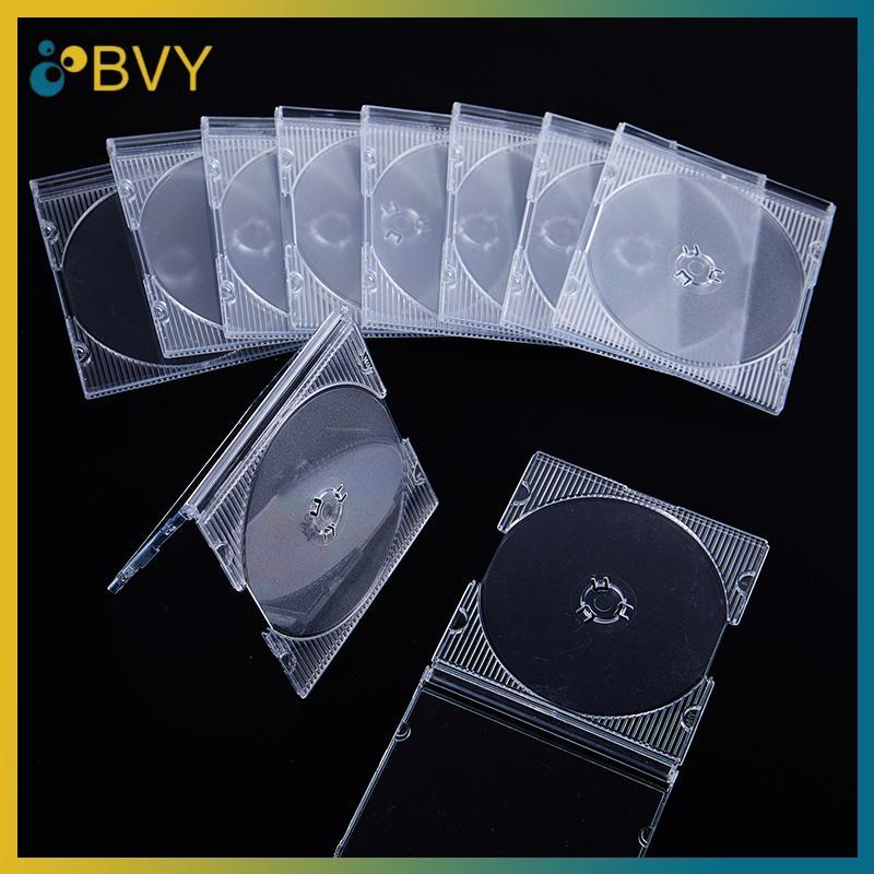 BVY 5 / 10 Chiếc Hộ Gia Đình Tiêu Chuẩn Đĩa Đơn Hộp Bảo Quản DVD Ốp Lưng CD Nhựa Trong Suốt Hộp CD Đĩa CD.