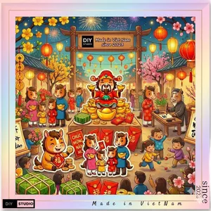 BỘ STICKER CON NGỰA BÍNH NGỌ - MAY MẮN, TÀI LỘC - DECAL CHỐNG NƯỚC TRANG TRÍ CAO CẤP