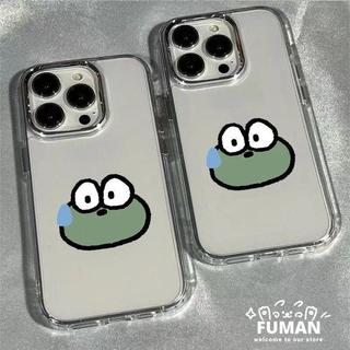 Ốp Điện Thoại Ếch Mồ Hôi Ngộ nghĩnh Cho OPPO F31 F29 F27 Pro Plus F25 F21 F9 Pro A6T A6 A5 A6C A6X A6S A5X A3 Pro A3X A3S A2M A2X A1X 5G 4G Vỏ Trong Suốt Mạ Khung Ống Kính