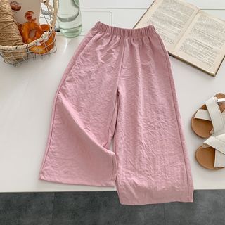 Quần Bé Gái Mùa Hè Mới Đến Mắt Cá Chân Thẳng Phù Hợp Với Quần Yamamoto Màu Trơn