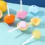4 Miếng Kẹo Lollipop Khuôn Làm Kem Silicon Có Thể Tái Sử Dụng Nhiều Màu Sắc Chống Dính Khuôn Máy Làm jiwvn