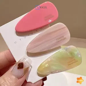 2 Kẹp Tóc Màu Kem Có Nổ Trên Mặt Kẹp Tóc Gãy Kẹp Tóc Ở Bên Cạnh Kẹp Dubill Mới Mũ Đội Đầu Mới