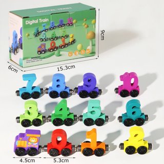 Đồ Chơi Đoàn Tàu Số Nam Châm Bằng Gỗ Với 12 Toa Số Giáo Dục Sớm Cho Bé Phát Triển Tư Duy Trí Tuệ-ALINE