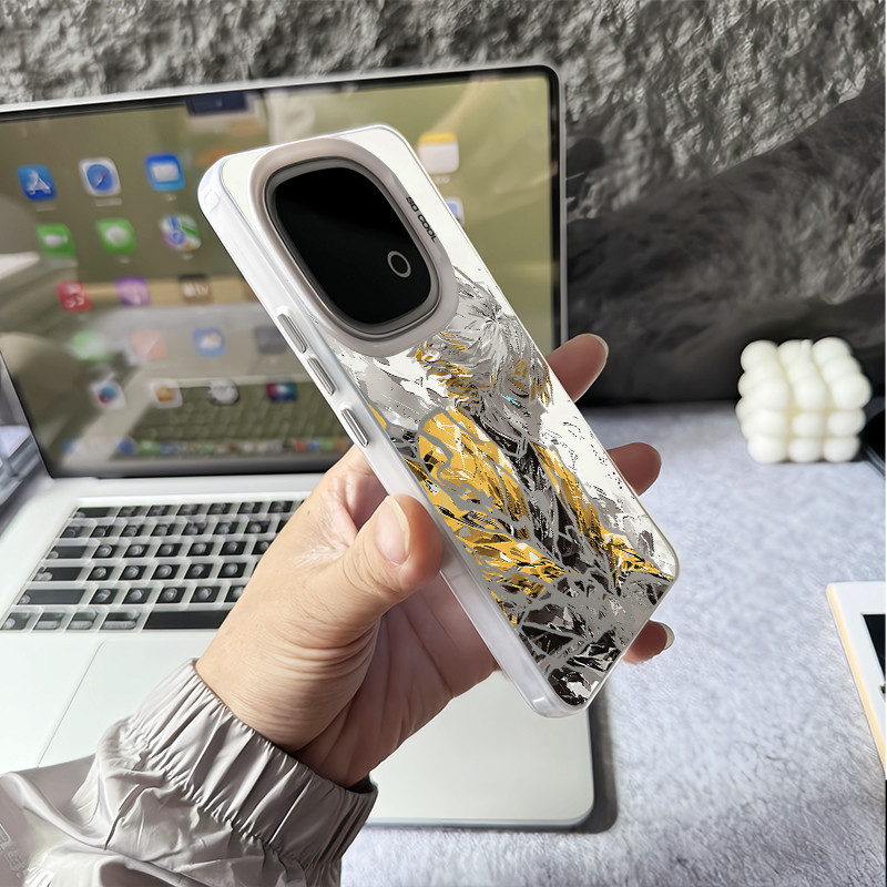 Anime Demon Slayer Zenitsu Inosuke Micro Mờ Cứng Ốp Lưng Điện Thoại iQOO 15 13 12 Pro Neo 11 Neo 10 Z10 Turbo Pro Z9 Vỏ iQOO Chống Sốc