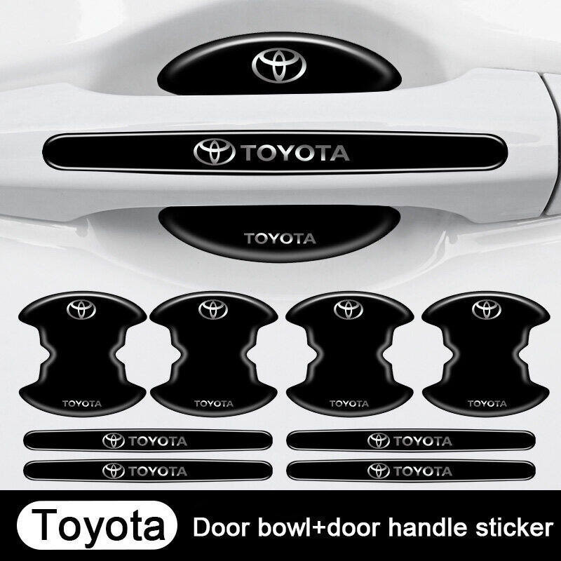 4 / 8 Chiếc Xe Chống Va Chạm Dải Kim Loại Tay Nắm Cửa Bảo Vệ Thích Hợp Cho Xe Toyota Corolla RAV4 Prius Allion Camry Highlander Chống Thấm Nước Chống Trầy Xước Tay Cầm Bát Cửa Chống Mài Mòn