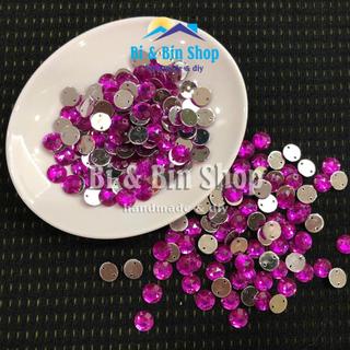 144 Viên Đá Kết Nhựa Tròn 10mm Đính Kết Trang Phục, Làm Phụ Kiện Thời Trang