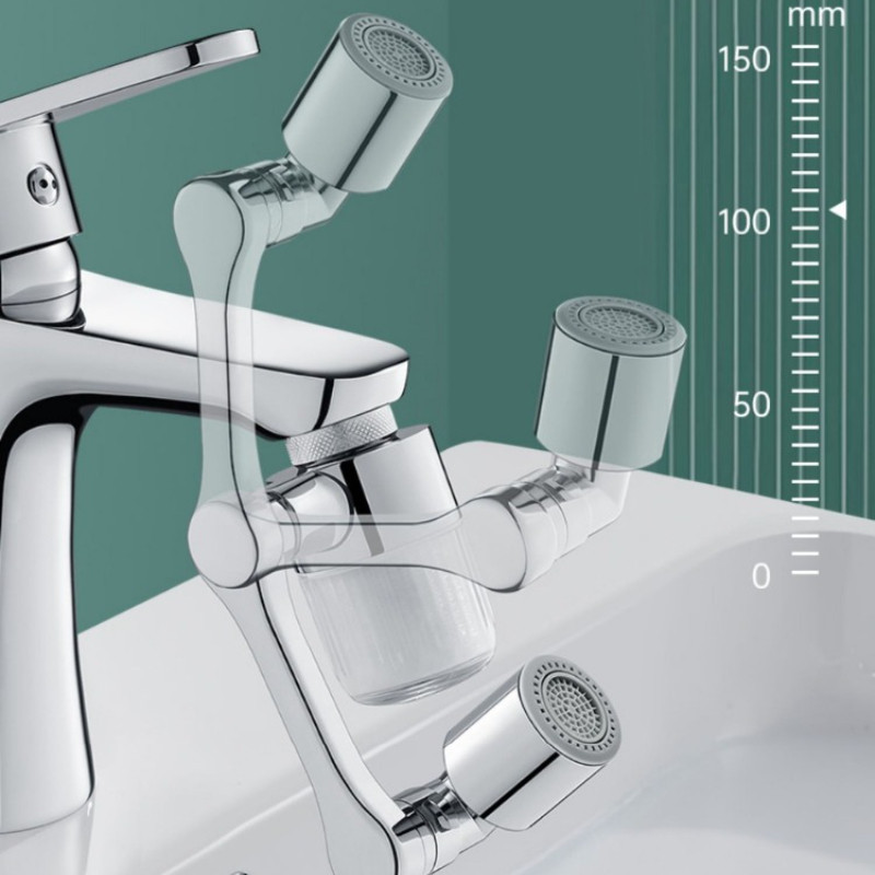 Đầu Lọc Nước Tại Vòi Bồn Rửa Mặt, Xoay 1080° linh hoạt,Thép không gỉ cao cấp, Tiết kiệm nước, Dễ lắp đặt