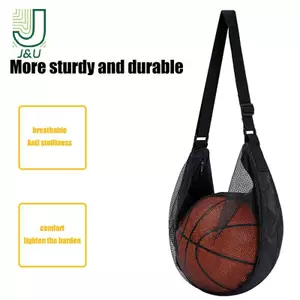 J & U 1 Túi Đơn Có Dây Kéo Túi Lưới Bảo Quản Thiết Bị Thể Thao Dây Rút Sling Bảo Quản Lưới Mang Bóng Rổ Mới