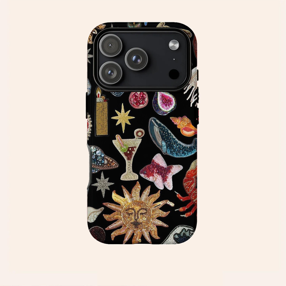 Họa tiết nhãn dán cổ điển Thích hợp cho iPhone 7 8 X XS XR XSMAX 11 12 13 14 15 16 17 Pro max Plus Vỏ cứng hai lớp chống sốc chống sốc chống sốc Vỏ bọc toàn diện