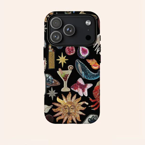 Họa tiết nhãn dán cổ điển Thích hợp cho iPhone 7 8 X XS XR XSMAX 11 12 13 14 15 16 17 Pro max Plus Vỏ cứng hai lớp chống sốc chống sốc chống sốc Vỏ bọc toàn diện