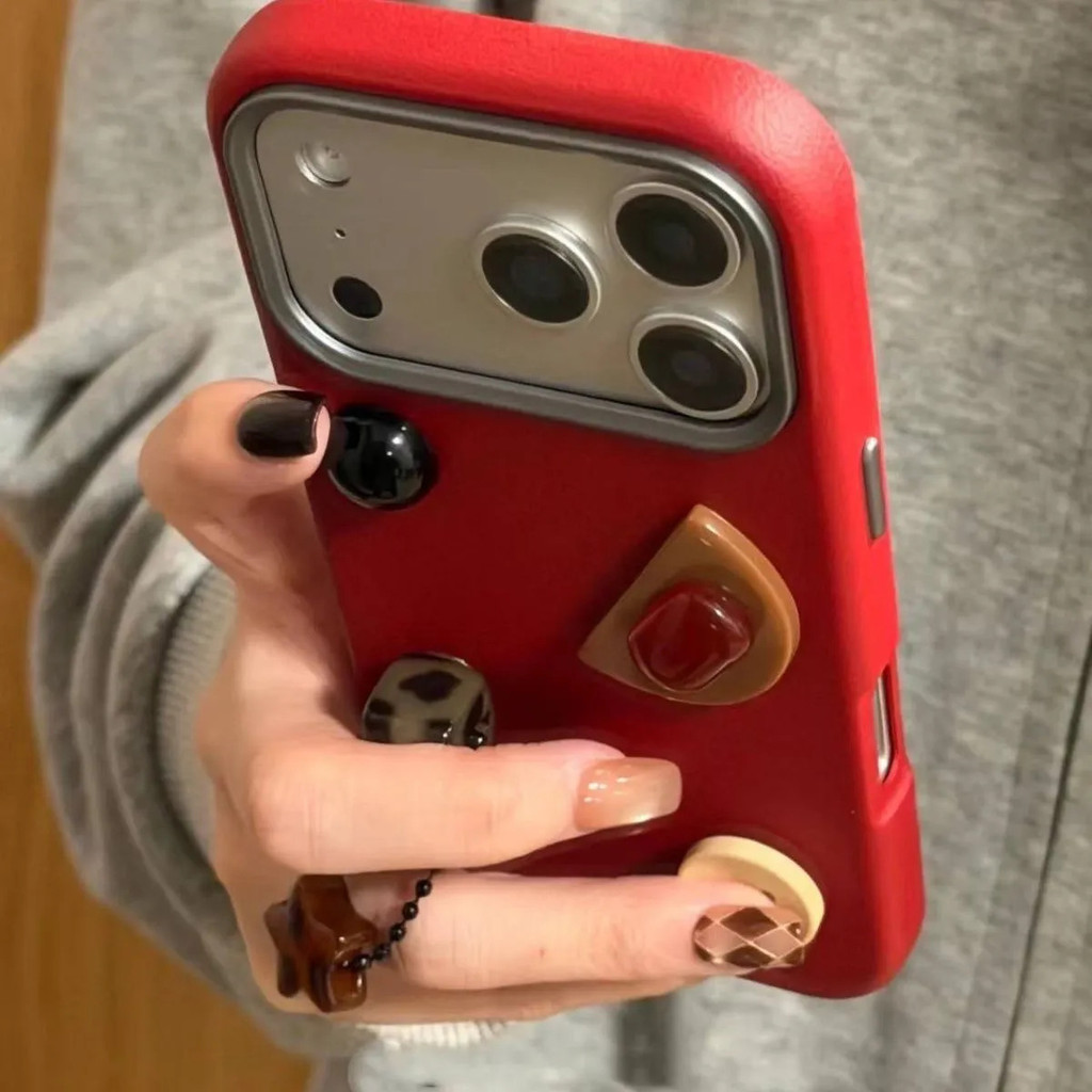 Ba Chiều Meteorite Tiếng Anh Thích Hợp Cho iPhone17promax Vỏ Điện Thoại Đáy Vàng Màu Đỏ Thích Hợp Cho iphone16pro Hợp Thời Trang 15plus Chống Va Chạm 14 Chống Sốc 13