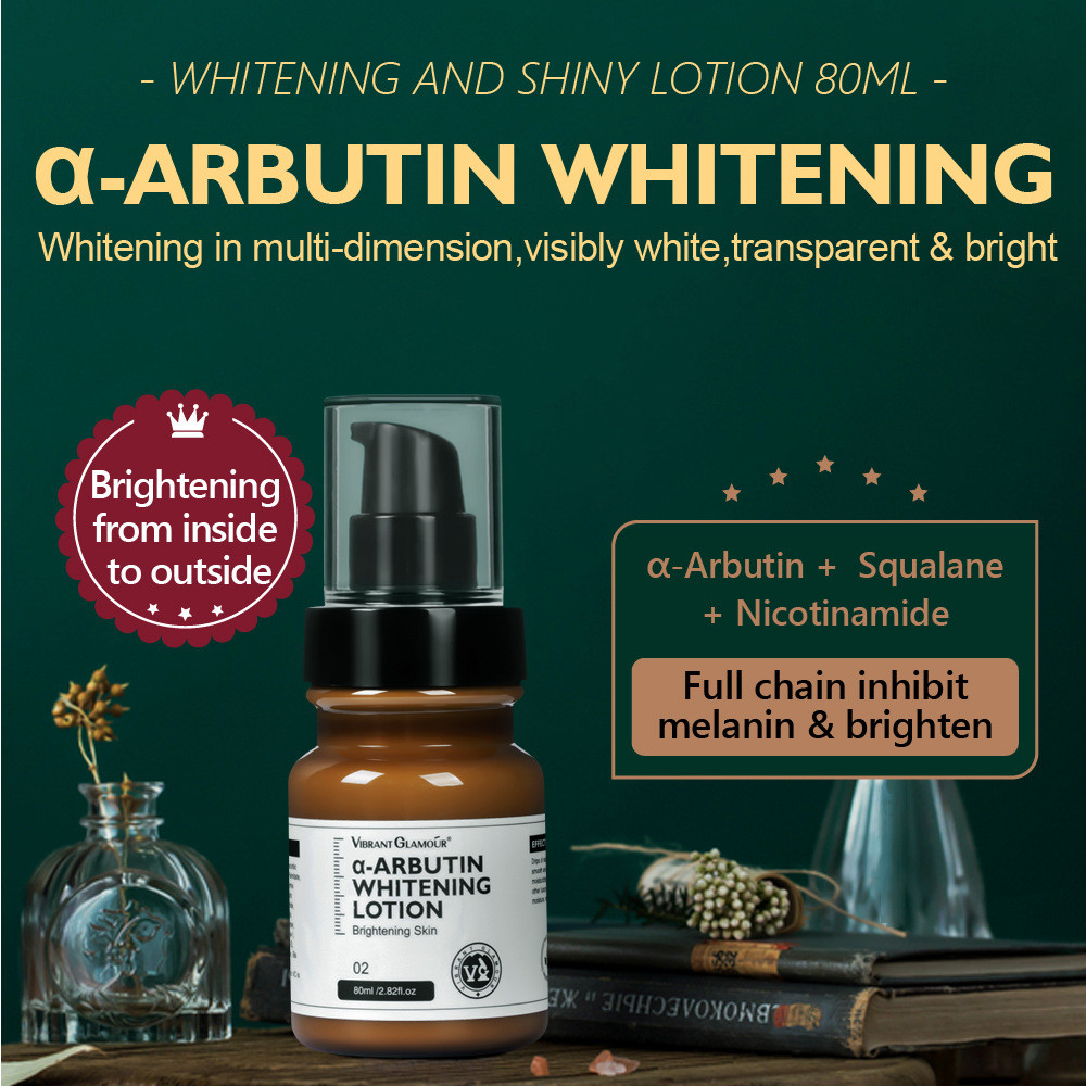 VIBRANT GLAMOUR α Arbutin Lotion 80ml Multi-Vitamin Làm Trắng Da Phai Điểm Da 12.25