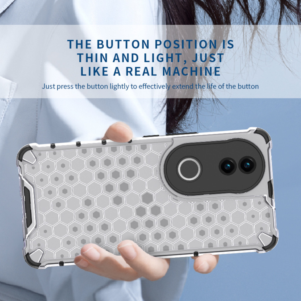 Ốp Điện Thoại Tản Nhiệt Tổ Ong Bán Trong Suốt Cho Vivo V50 V30 V29 V27 V27e V23 V23e V21e V21 V15 Pro S18 S17 S16 S15 S12 Pro X90 X80 X70 X60 Pro + Lite Y75 Y73 Y36 Y17