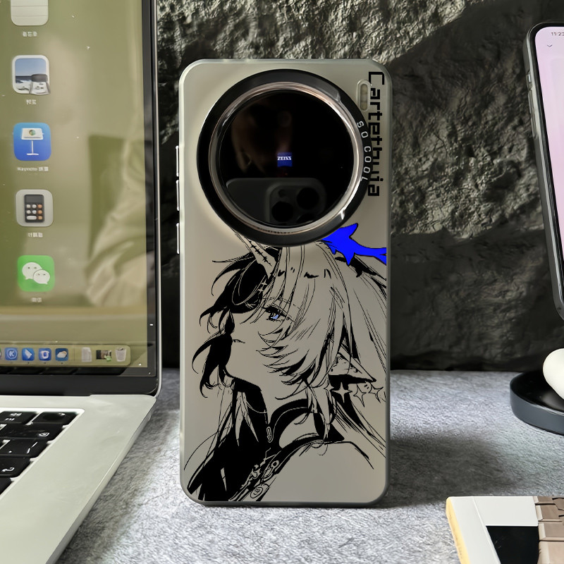 Ốp Điện Thoại Micro Matte Hard Wuthering Waves Cartethyia Cho Vivo X300 Pro X200 Ultra X200 Pro X100S Pro V60 V50 V40 Cho Vivo X200S X100s X100 Pro X90 X80 X70 Vỏ Vivo Chống Sốc