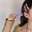 NKSFX 3 Cái / bộ Kẹp Tóc, Kẹp Tóc Hình Học Chữ Thập, Hợp Kim Thời Trang Màu Gradient Nổ Kẹp Tạo Kiểu Tóc
