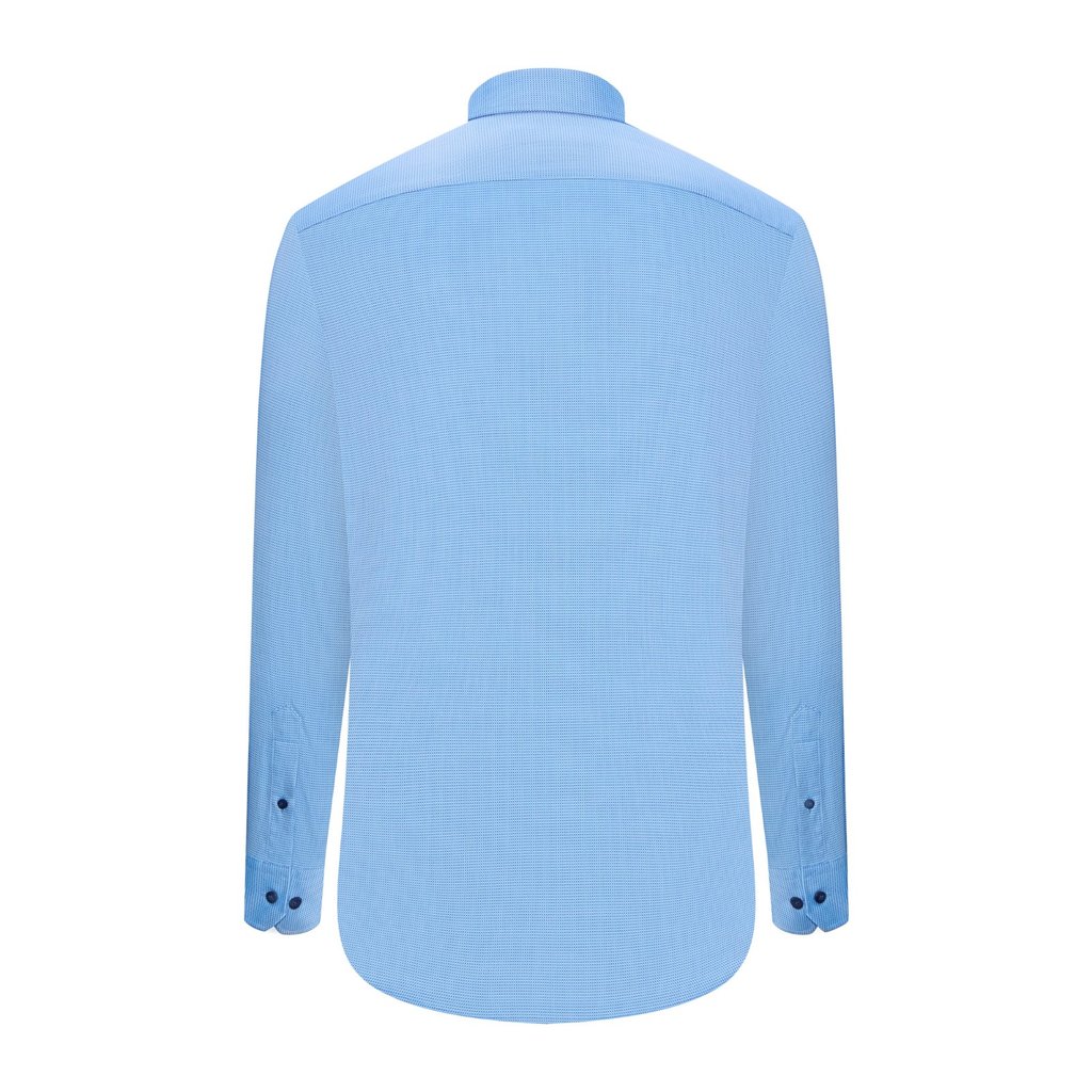 Áo sơ mi tay dài vạt tròn SAN SCIARO vải Cotton form REGULAR SS00000055