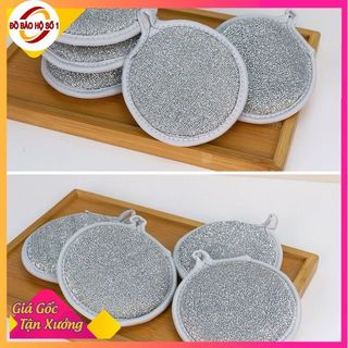 Combo 3 Miếng Bọt Biển Tròn Rửa Chén Bát 3 Lớp đa năng,tạo bọt, Giẻ Rửa Bát Đĩa Đũa Cọ Xoong Nồi