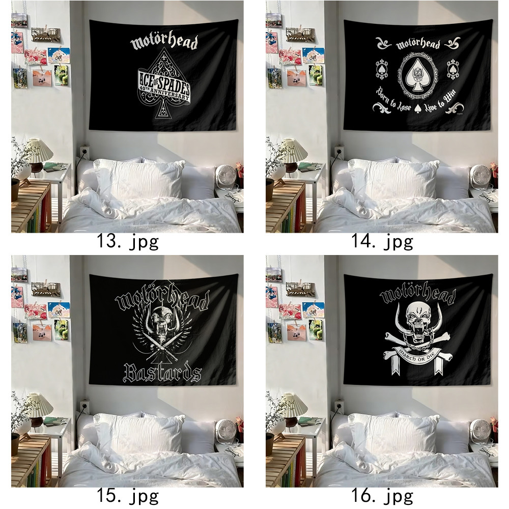 Motorhead Band Logo Tấm thảm treo tường có kẹp Tấm thảm Polyester Treo tường phòng ngủ