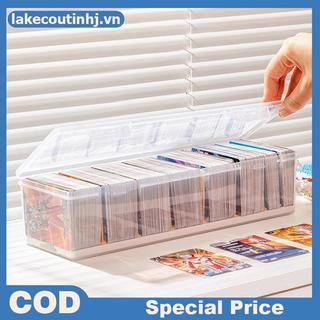 Lu Mới Trong Suốt Nhựa Hộp Bảo Quản Thẻ Tổ Chức Hộp Phân Loại Văn Phòng Phẩm tinhj