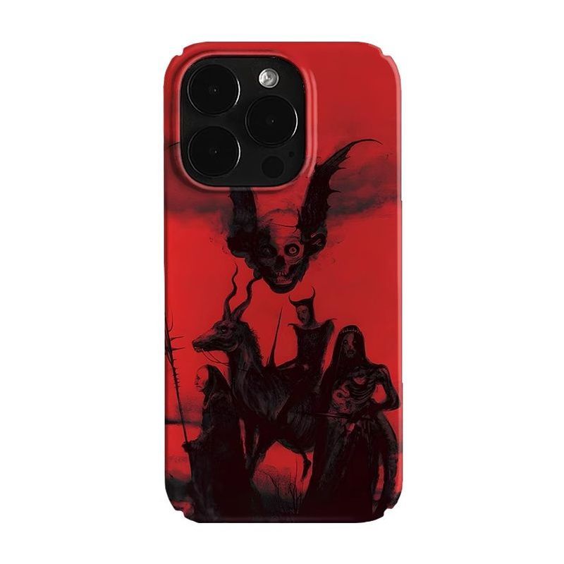 Ốp Điện Thoại Màu Máu Ins Style Gothic Thích Hợp Cho IPhone 11 12 PRO 13 14 15 16 ProMax 17 AIR XR XSMAX 7 8 PLUS Phim Hoạt Hình QYJS Vỏ Cứng Phong Cách Hợp Thời Trang