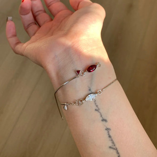 Vòng tay nữ zircon tam giác marquise, phong cách châu Âu và Mỹ