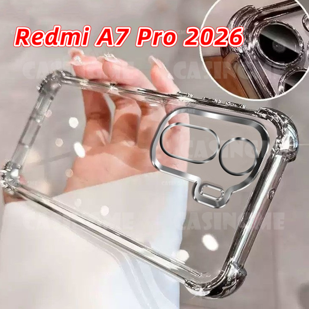 Vỏ bảo vệ ống kính mạ Redmi A7 Pro 2026 cho RedmiA7Pro Redmi A7 RedmiA7 Pro A7Pro 4G 5G 2026 Ốp điện thoại bảo vệ chống sốc góc bốn góc Ốp lưng chống sốc