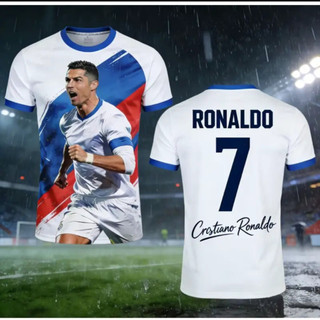 Áo thun tay ngắn Cristiano Ronaldo anime-style cho FIFA World Cup 2026