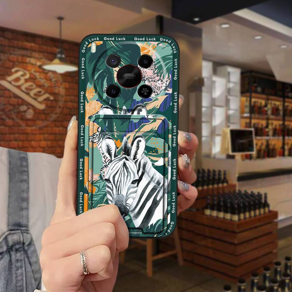 Túi đựng thẻ Vỏ điện thoại chống sốc cho ZTE Blade V70 Max / Nubia V70 Max Vỏ mềm bảo vệ TPU chống bụi bẩn Bền Silicone Graffiti Khe cắm thẻ Hoạt hình dễ thương Chống thấm nước